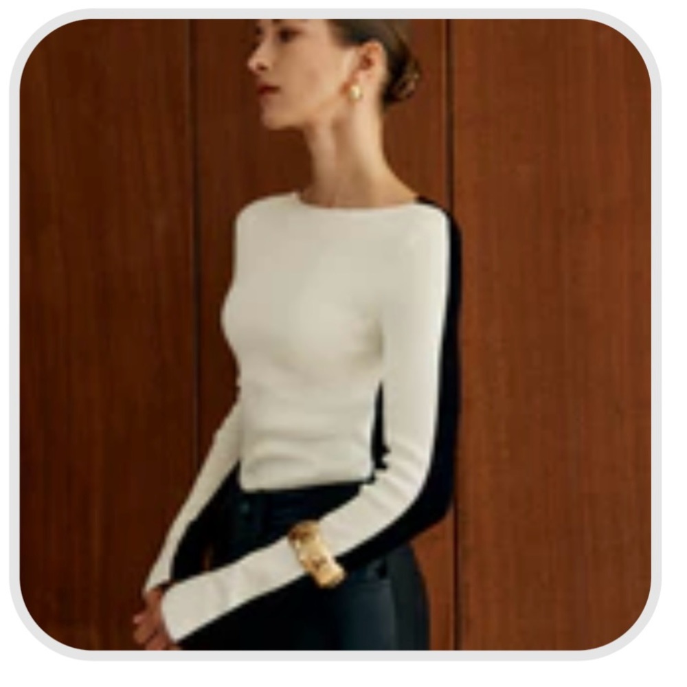 Commence two tone knit top
